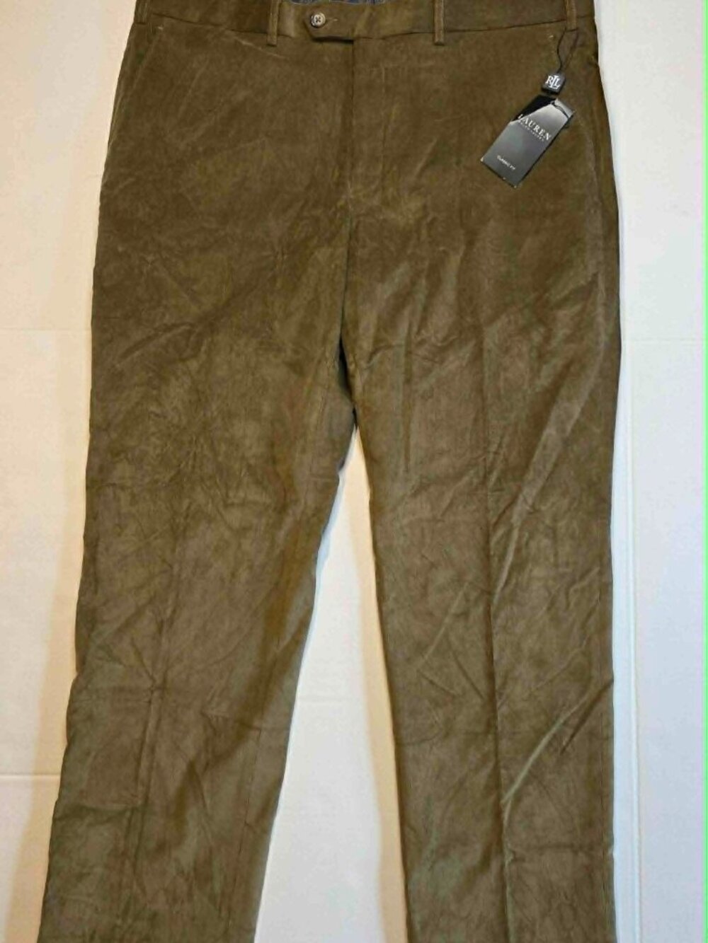 NWT Lauren Ralph Lauren Men's Brown Corduroy Pants 38x30 Classic Fit